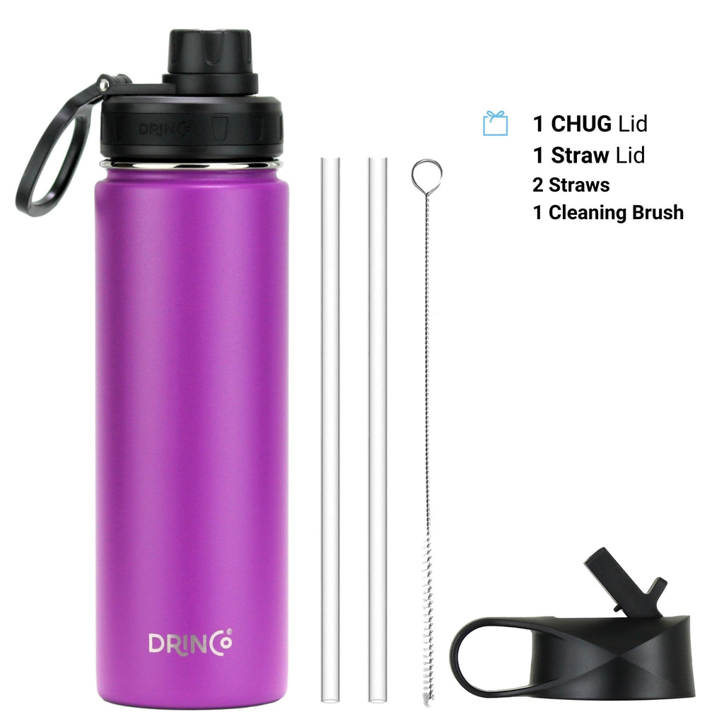 22 oz Insulated Sport Water Bottle – Deep Purple
